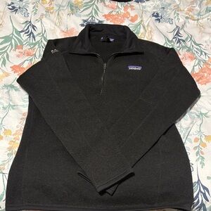 Patagonia Black Quarter-Zip Fleece Pullover